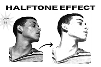 create a custom halftone effect design for your photo