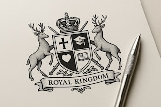 design a luxury coat of arms family crests logo
