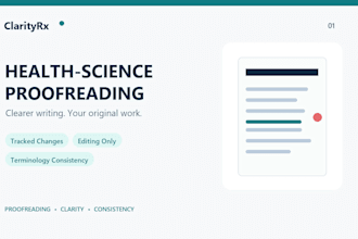 proofread nursing and health science writing with tracked changes