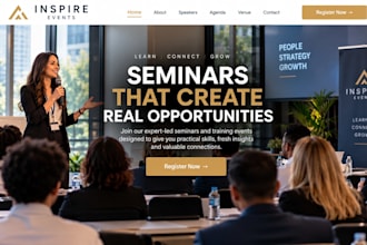 design wix seminar registration website ticket booking seminar booking website