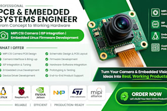 do mipi csi camera pcb, isp integration and embedded linux firmware development