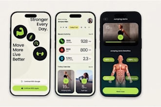 design a custom health and fitness app , diet workouts plans
