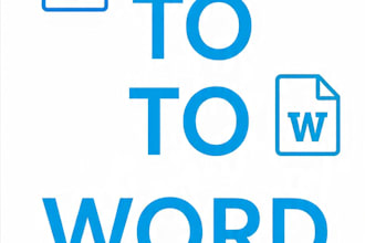 convert pdf to word and do manual typing work