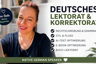 proofread and edit your german ebook or book manuscript
