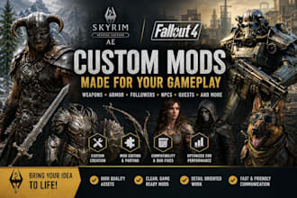 create edit custom weapon armor skyrim se ae mods follower mod redmod fallout 4