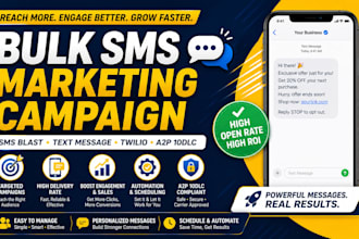 setup and manage bulk SMS campaign, text message and SMS blast