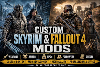 edit create custom weapon armor follower mod skyrim se ae fallout 4 redmod
