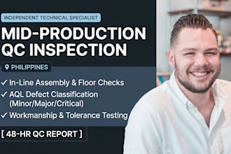 perform a production inspection and qc in the philippines
