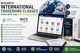 research international trademark classes using wipo and nice classification