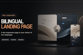 build a bilingual landing page in two selected languages