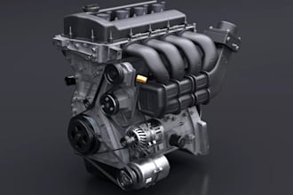 3d engine model, mechanical assemblies, automotive design, exhaust, solidworks