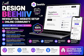design beehiiv newsletter, beehiiv website setup, beehiiv online community