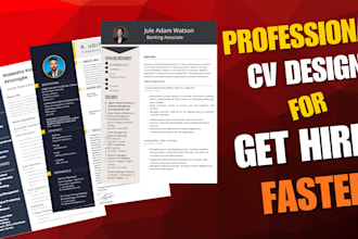 professional resume design or curriculum vitae CV design