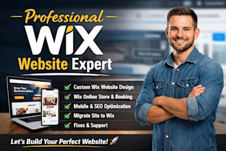 build modern wix website, wix website redesign, business website or landingpage