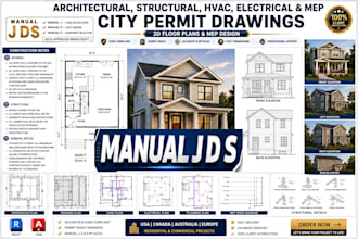 do revit 3d architecture, hvac manual jds, mep and floor plan for permit drawing
