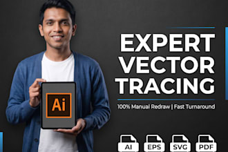 manually trace, convert image to vector