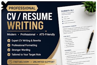 write and redesign a professional ats friendly CV or resume
