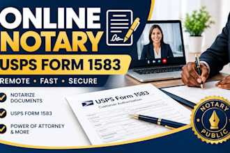 notarize documents online, usps form 1583, poa and legal documents