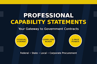 write a professional capability statement for government contracting