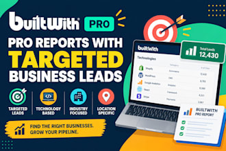 provide builtwith pro reports with targeted business leads