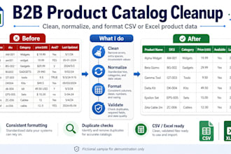 clean and normalize your b2b product catalogue