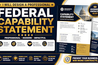 design a professional federal government capability statement