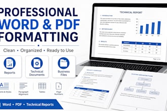 professionally format word PDF and technical documents