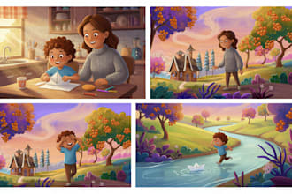illustrate children story book illustration, story book, book illustration