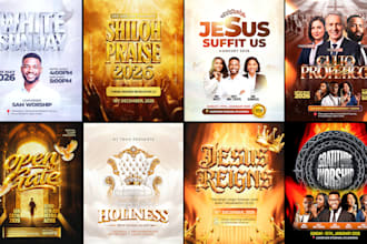 design modern church flyers, worship posters