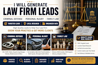 generate criminal defense leads personal injury leads family law firm leads