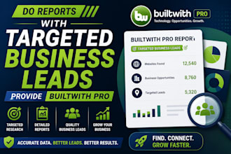 do reports with targeted business leads provide builtwith pro