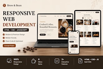 build a responsive website using HTML CSS and javascript