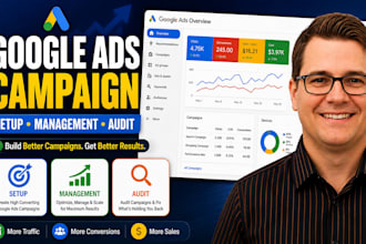 setup and manage your google ads adwords campaigns or audit sem