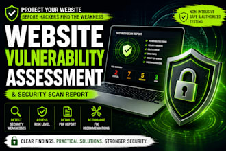 do a website vulnerability assessment and security scan report