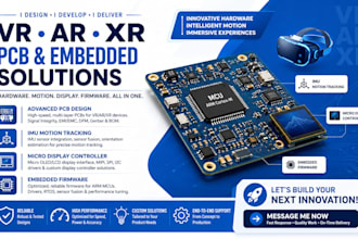 do VR ar xr pcb, imu motion tracking, micro display controller embedded firmware
