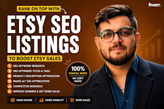 create and optimize etsy listings with SEO and boost sales