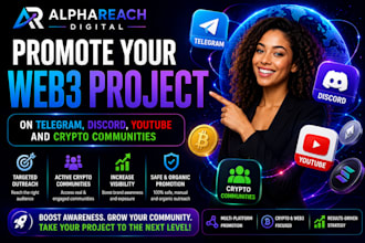 promote your web3 project on telegram,discord youtube and crypto communities