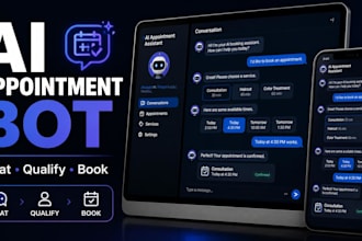 build an ai appointment booking bot, ai receptionist and booking chatbot