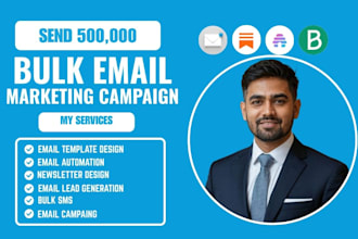 send 500,000 bulk email blast send email campaign email marketing send bulk sms