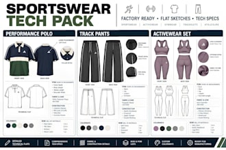 do detailed active wear clothing tech pack