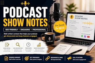 write engaging podcast show notes and episode descriptions