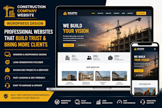 build construction company website wordpress design