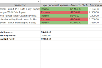 assist businesses in bookkeeping, data entry, and formatting
