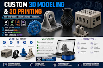 create custom 3d models and stl files for 3d printing