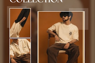 design a professional clothing brand poster and fashion social media ad