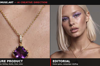 create art directed ai jewelry and product photography