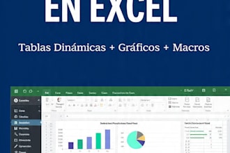 te haré gráficos y reportes profesionales en excel