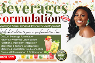 food, beverage formulation, supplement product development, energy drink vitamin