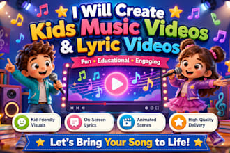 create animated kids music videos for youtube