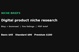research profitable etsy and gumroad digital product niches